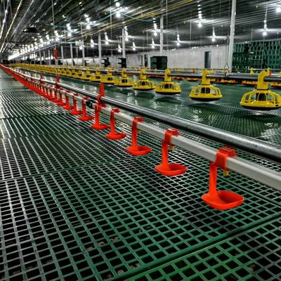 Sistema de alimentación de pezón ajustable para pollos de engorde Tolva galvanizada en caliente