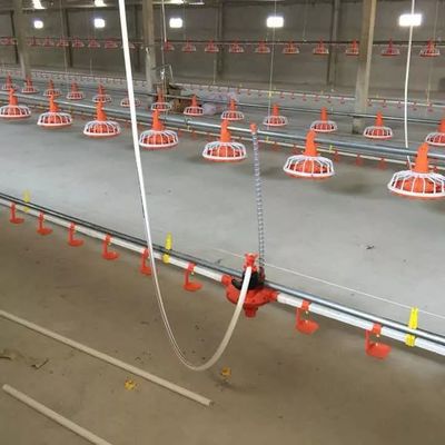 Sistema galvanizado máquina del alimentador de la cacerola de acero de la avicultura de los pollos de engorde Dia45mm