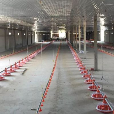 Diámetro galvanizado 45m m del sistema de alimentación de la cacerola de la máquina de la avicultura del tubo